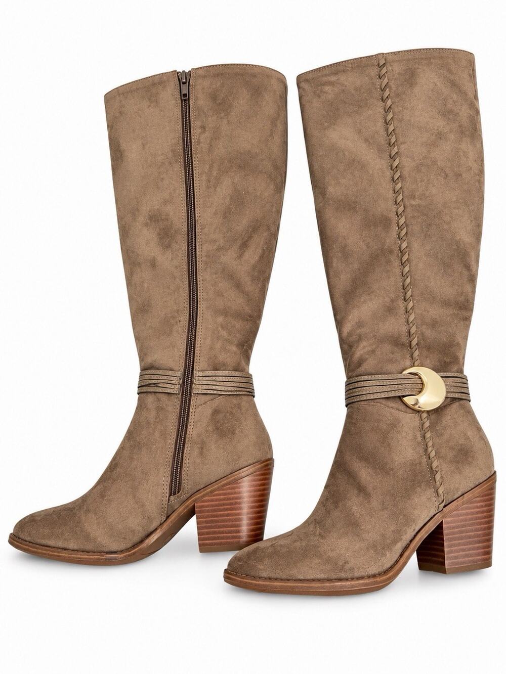 Universal Thread Rio Women’s Size 7.5 Brown Knee High Boots Block Heel NWT